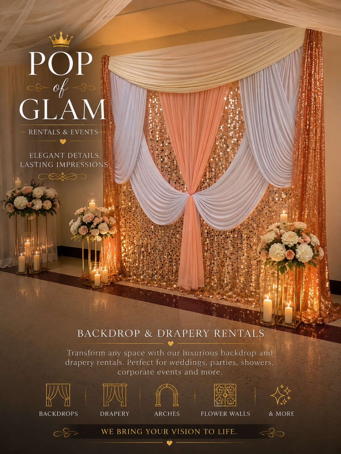 Blush Backdrop Styling