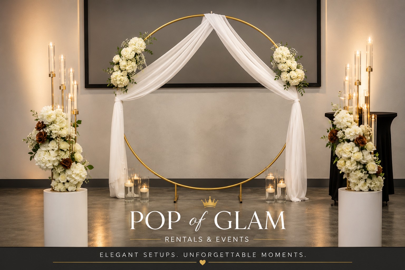 Circular Ceremony Backdrop